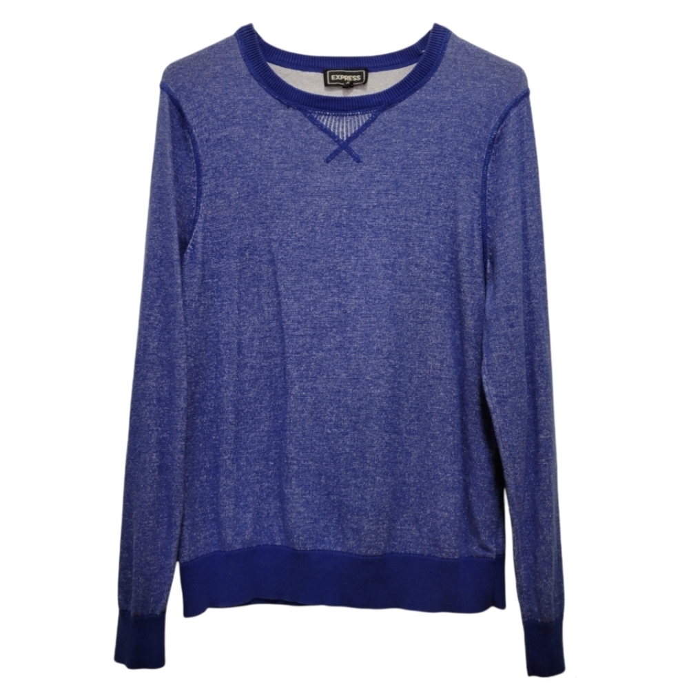 Express Blue Crew Neck Jumper Sweatshirt Sweater